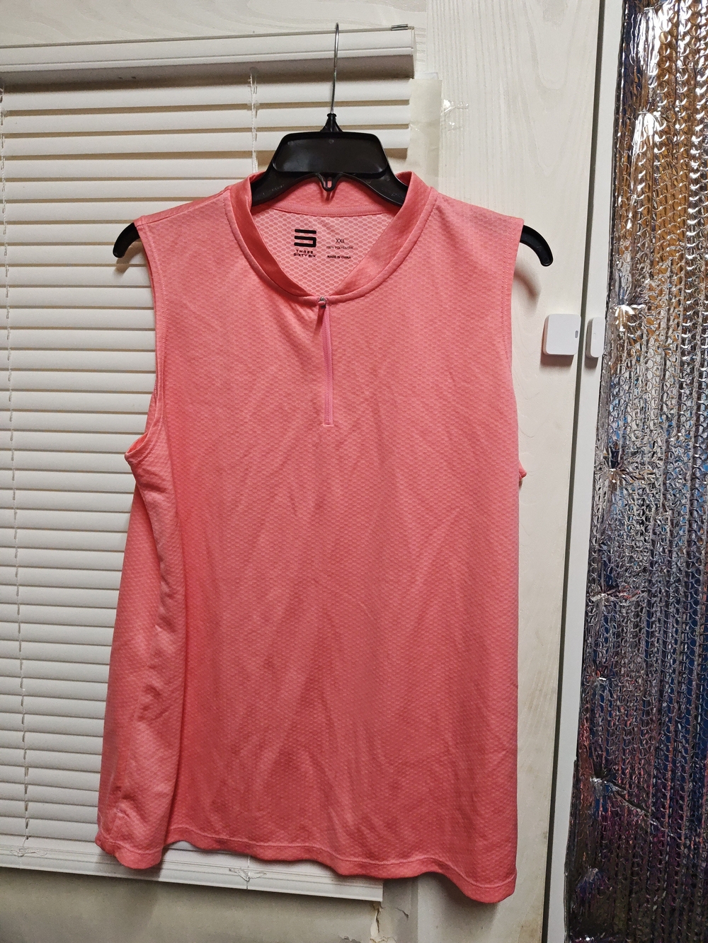 Sporty Sleeveless Pink Athletic Top